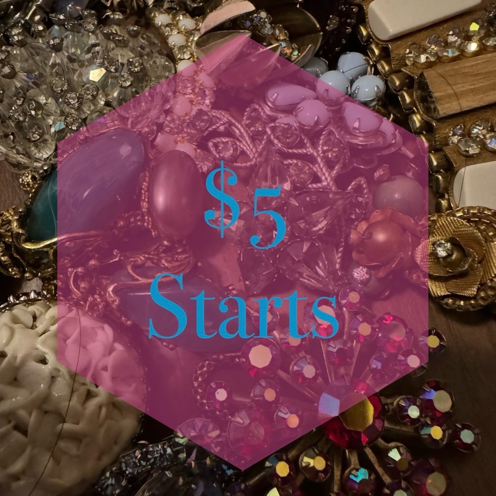 $5 starts-2 Unlisted modern-vintage preowned Jewelry mostly vintage🩷🩷